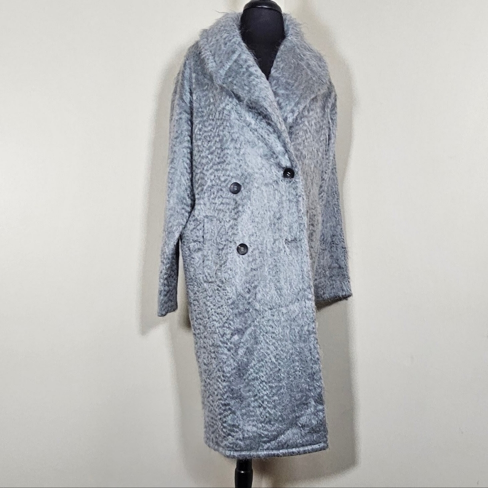 Badgley Mischka Mohair Wool Oversized Coat S